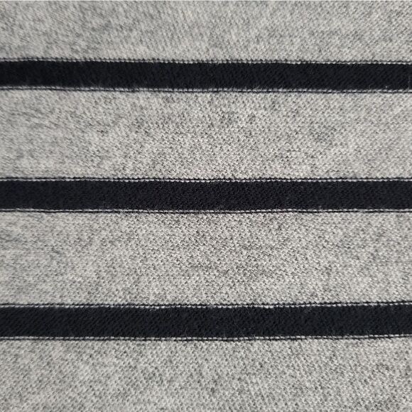 J.Crew Women's Roundneck Black Gray Stripe Long Sleeve Pullover Top - Picture 10 of 15